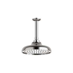 Classic 8" Rain Shower Head on Ceiling Mount Arm - Brushed Nickel thumbnail 1