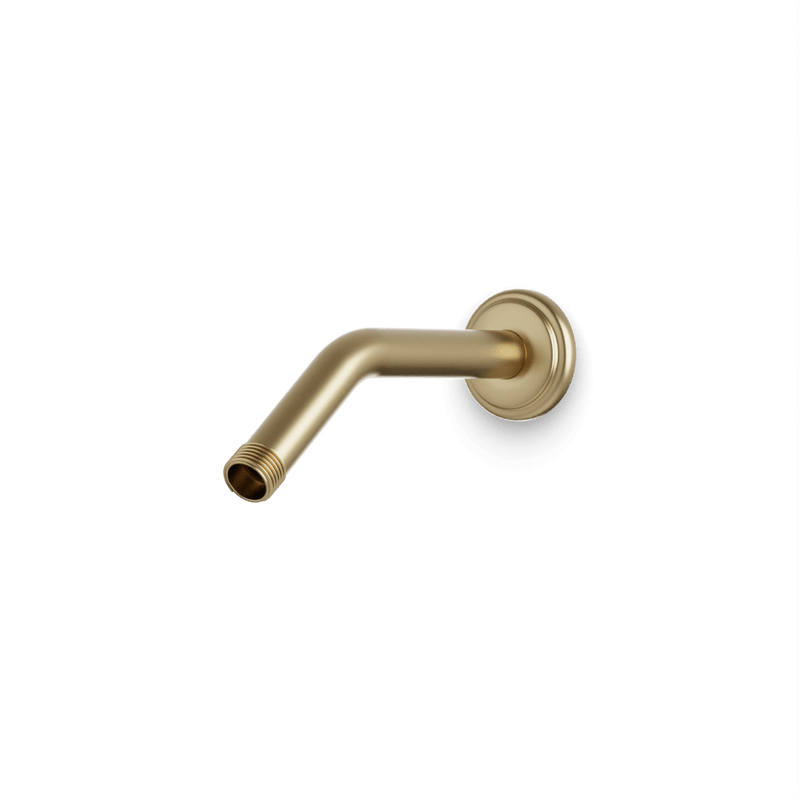 Classic Wall Mount Angled Shower Arm - Satin Brass image 1