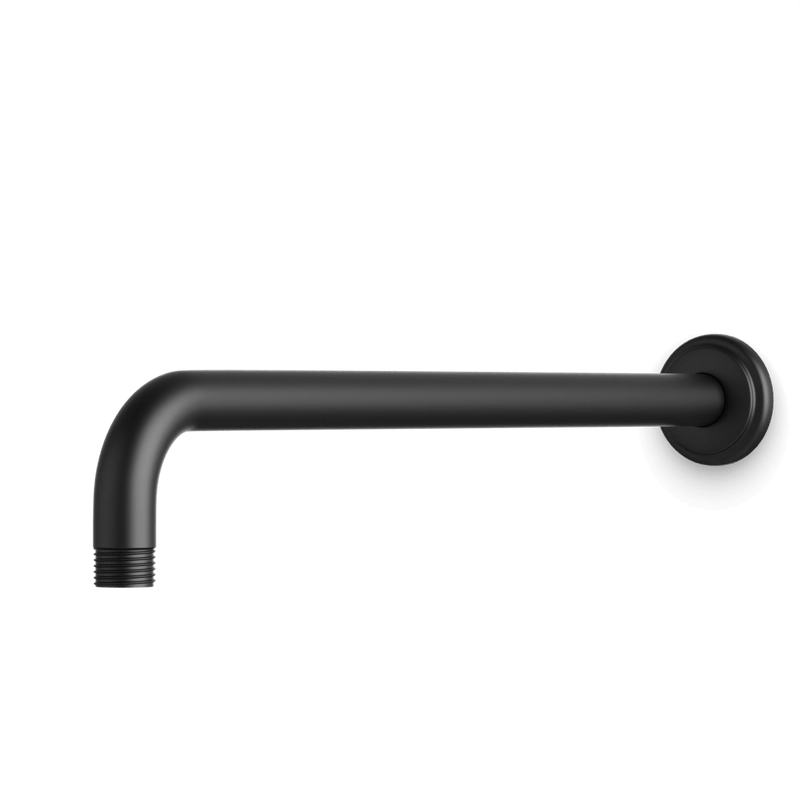 Classic Wall Mount Shower Arm - Matte Black image 1