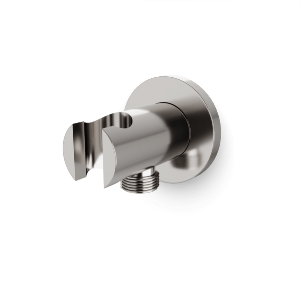 F902-42 - Round Hand Shower Holder with Integrated Water Connection Artos US Brushed Nickel 