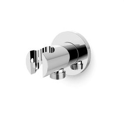 F902-42 - Round Hand Shower Holder with Integrated Water Connection Artos US Chrome 