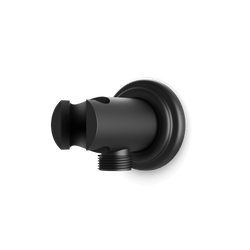 Classic Shower Outlet Elbow with Hand Shower Holder - Matte Black thumbnail 1