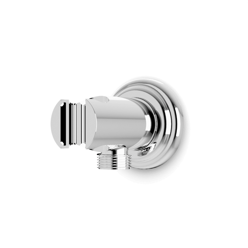 Classic Shower Outlet Elbow with Hand Shower Holder - Chrome image 1