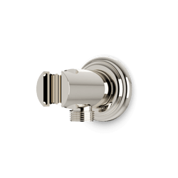 Classic Shower Outlet Elbow with Hand Shower Holder - Polished Nickel thumbnail 1