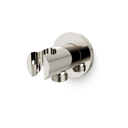 F902-42 - Round Hand Shower Holder with Integrated Water Connection Artos US Polished Nickel 