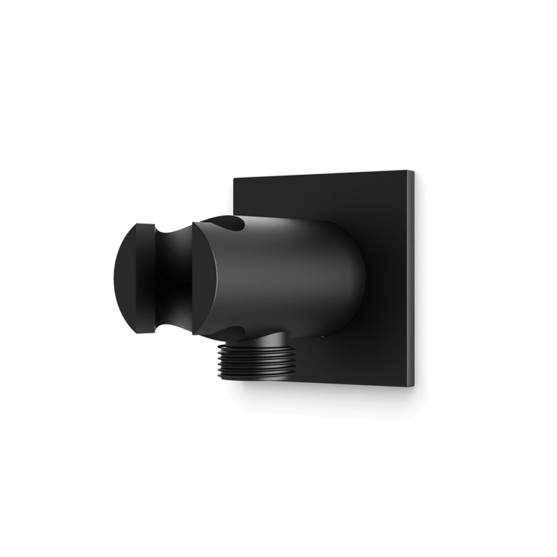 Otella Shower Outlet Elbow with Hand Shower Holder - Matte Black image 1