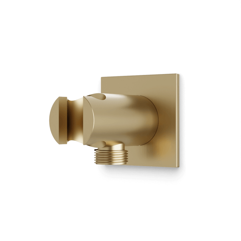 Otella Shower Outlet Elbow with Hand Shower Holder - Satin Brass image 1