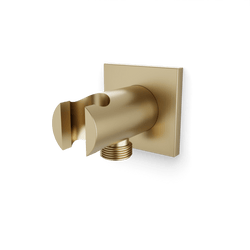 F902-42SQ - Square Hand Shower Holder with Integrated Water Connection Artos US Satin Brass 