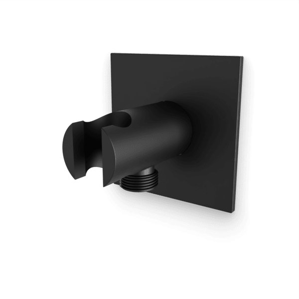 F902-44 - Round + Square Hand Shower Holder with Integrated Water Connection Artos US Matte Black 