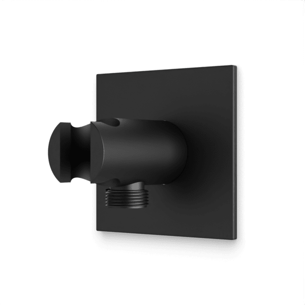 Otella 3.25" Shower Outlet Elbow with Hand Shower Holder - F902-44BK image 1