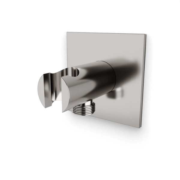 F902-44 - Round + Square Hand Shower Holder with Integrated Water Connection Artos US Brushed Nickel 