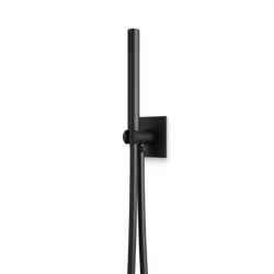 F902-45 - Square + Round Flexible Hose Handshower Kit with 3.25" Escutcheon Plate Artos US Matte Black 