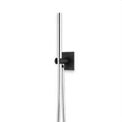 Otella Flexible Hose Handshower Kit with 3.25" Escutcheon Plate - Chrome/Matte Black thumbnail 1