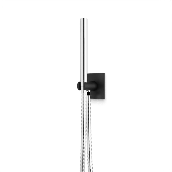 Otella Flexible Hose Handshower Kit with 3.25" Escutcheon Plate - Chrome/Matte Black image 1