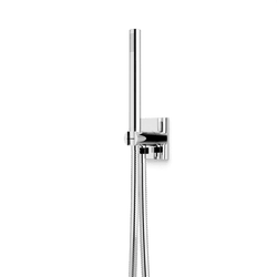 F902-45 - Square + Round Flexible Hose Handshower Kit with 3.25" Escutcheon Plate Artos US Chrome 