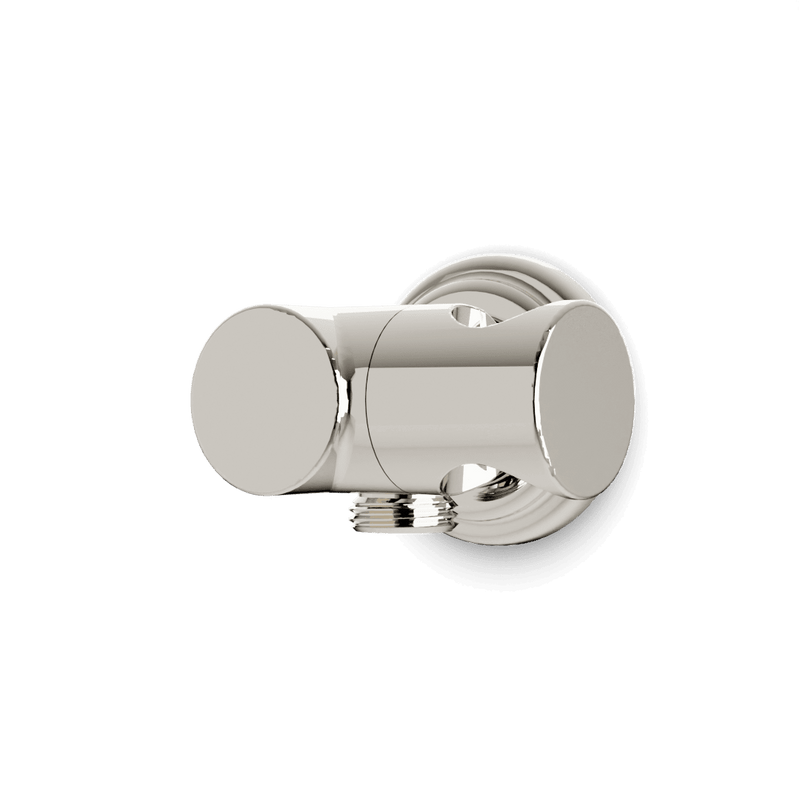 Classic Shower Outlet Elbow with Pivoting Hand Shower Holder - Polished Nickel image 1