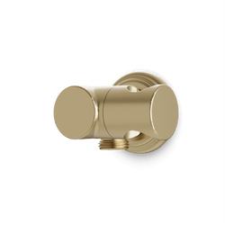 Classic Shower Outlet Elbow with Pivoting Hand Shower Holder - Satin Brass thumbnail 1