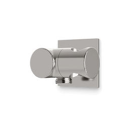 Otella Shower Outlet Elbow with Pivoting Hand Shower Holder - Brushed Nickel thumbnail 1