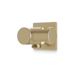 Otella Shower Outlet Elbow with Pivoting Hand Shower Holder - Satin Brass thumbnail 1