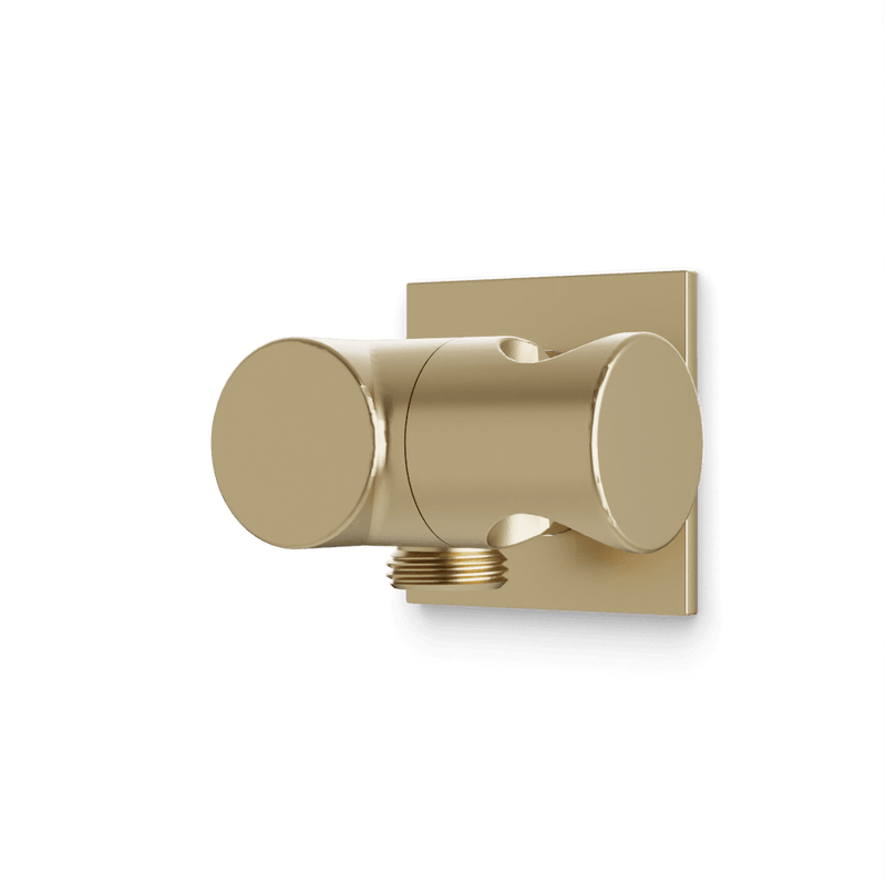 Otella Shower Outlet Elbow with Pivoting Hand Shower Holder - Satin Brass image 1