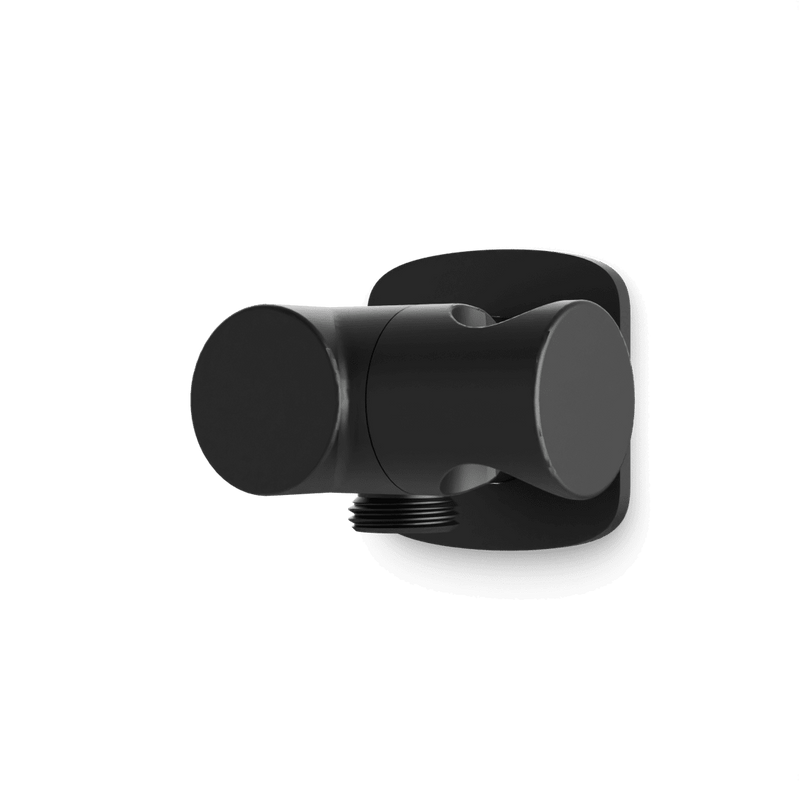 Harmony Shower Outlet Elbow with Pivoting Hand Shower Holder - Matte Black image 1