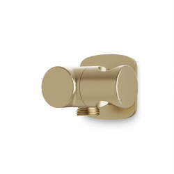 Harmony Shower Outlet Elbow with Pivoting Hand Shower Holder - Satin Brass thumbnail 1