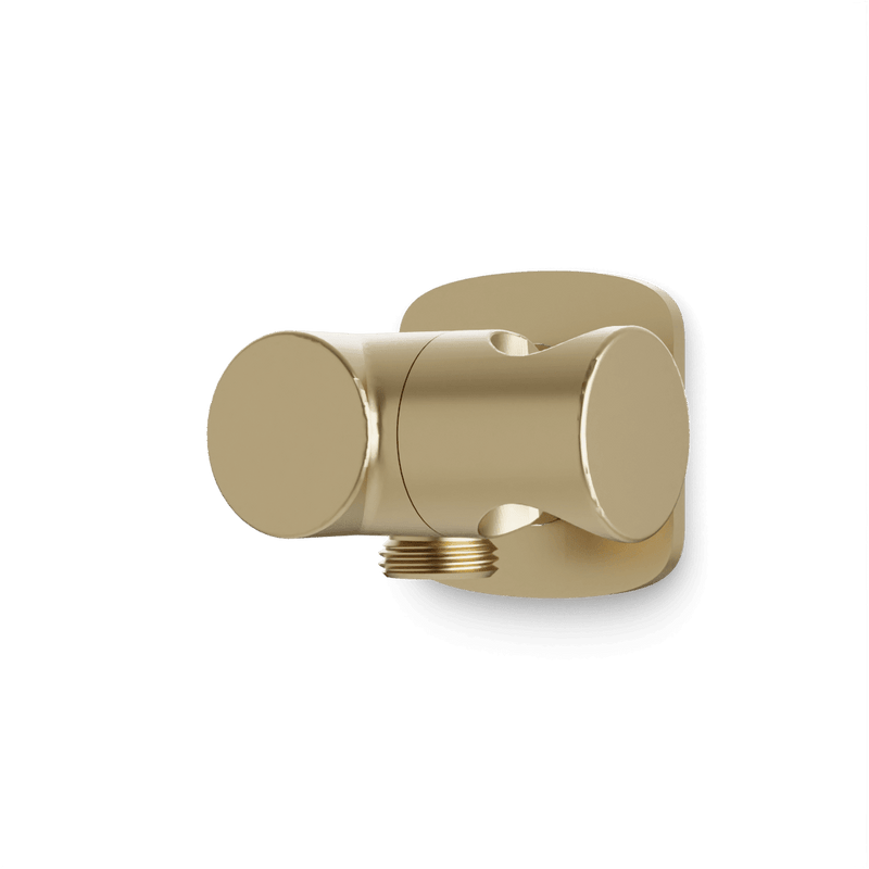 Harmony Shower Outlet Elbow with Pivoting Hand Shower Holder - Satin Brass image 1