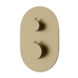 Opera Thermostat with 3-Way Diverter & Off Position Trim Kit - Satin Brass thumbnail 1