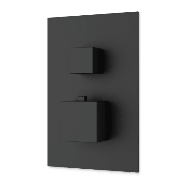 Edge Thermostat with 3-Way Diverter & Off Position Trim Kit - Matte Black image 1