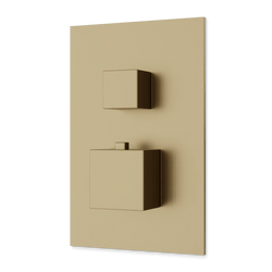 Edge Thermostat with 3-Way Diverter & Off Position Trim Kit - Satin Brass thumbnail 1