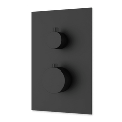 F903B-60TK - Square & Round Thermostat with 3-Way Diverter & Off Position Trim Kit Artos US Matte Black 