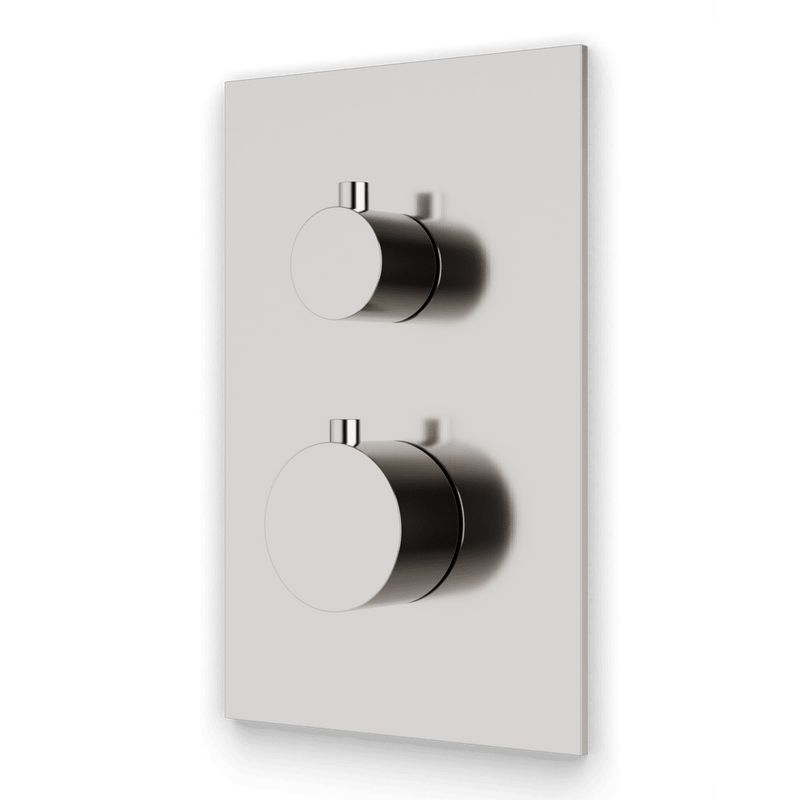 F903B-60TK - Square & Round Thermostat with 3-Way Diverter & Off Position Trim Kit Artos US Brushed Nickel