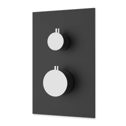 Otella Thermostat with 3-Way Diverter & Off Position Trim Kit - Chrome/Matte Black thumbnail 1