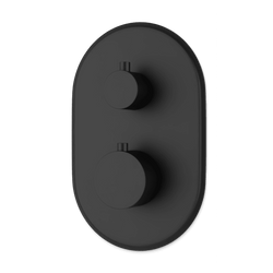 Classic Thermostat with 3-Way Diverter & Off Position Trim Kit - Matte Black thumbnail 1