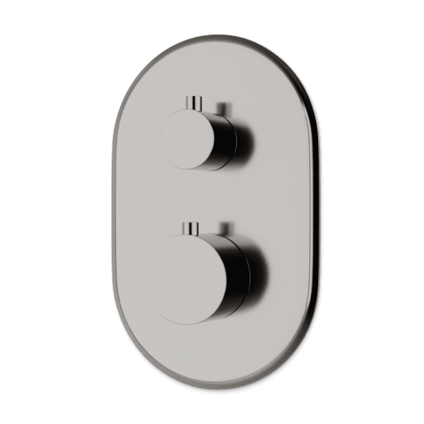 Classic Thermostat with 3-Way Diverter & Off Position Trim Kit - Brushed Nickel image 1