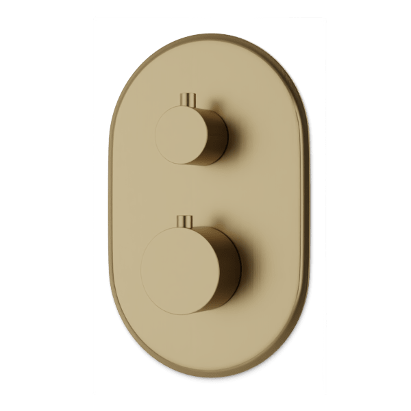 F903B-62TK - Classic Thermostat with 3-Way Diverter & Off Position Trim Kit Artos US Satin Brass 