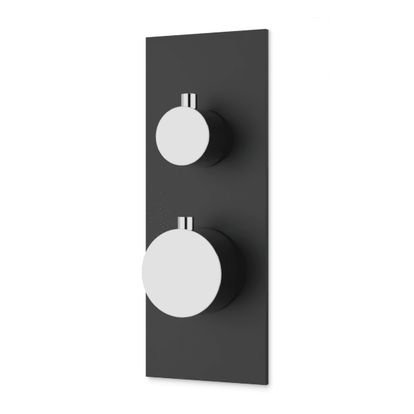 Otella Thermostat with 3-Way Diverter & Off Position Linear Trim Kit - Chrome/Matte Black image 1
