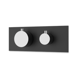 Otella Thermostat with 3-Way Diverter & Off Position Linear Trim Kit - Chrome/Matte Black thumbnail 2