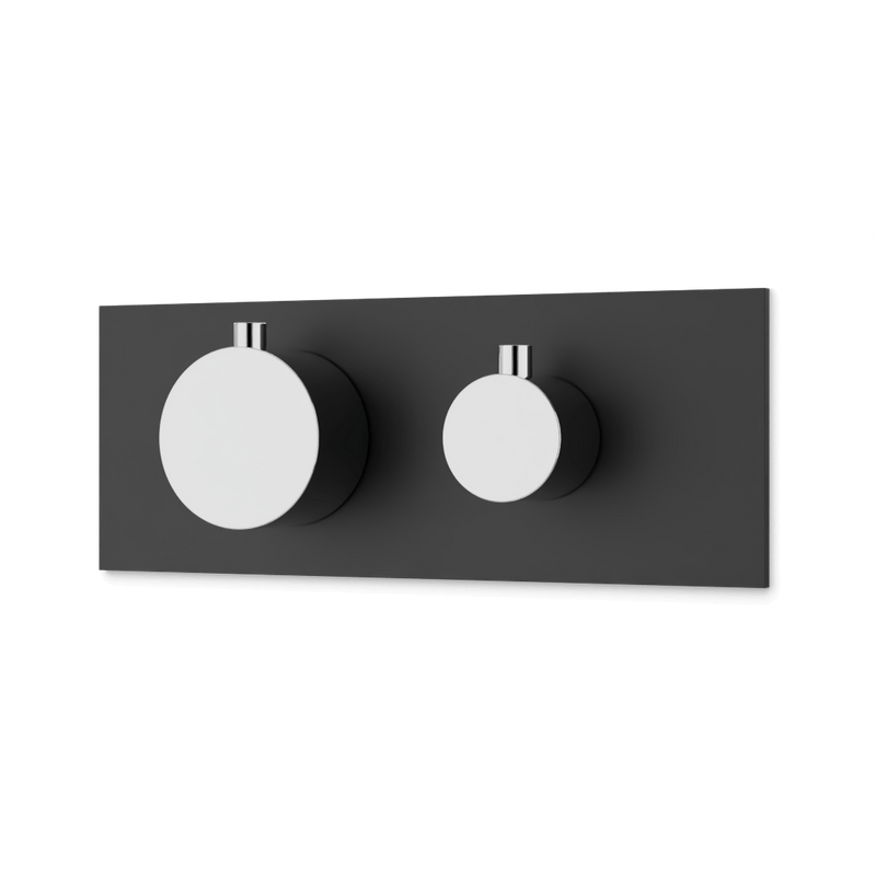 Otella Thermostat with 3-Way Diverter & Off Position Linear Trim Kit - Chrome/Matte Black image 2