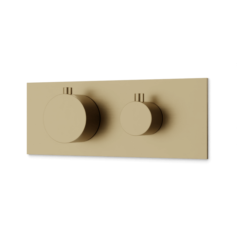 Otella Thermostat with 3-Way Diverter & Off Position Linear Trim Kit - Satin Brass image 2