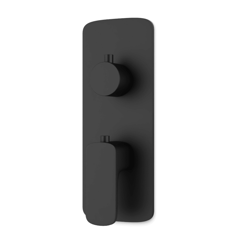 Harmony Thermostat with 3-Way Diverter & Off Position Trim Kit - Matte Black image 1