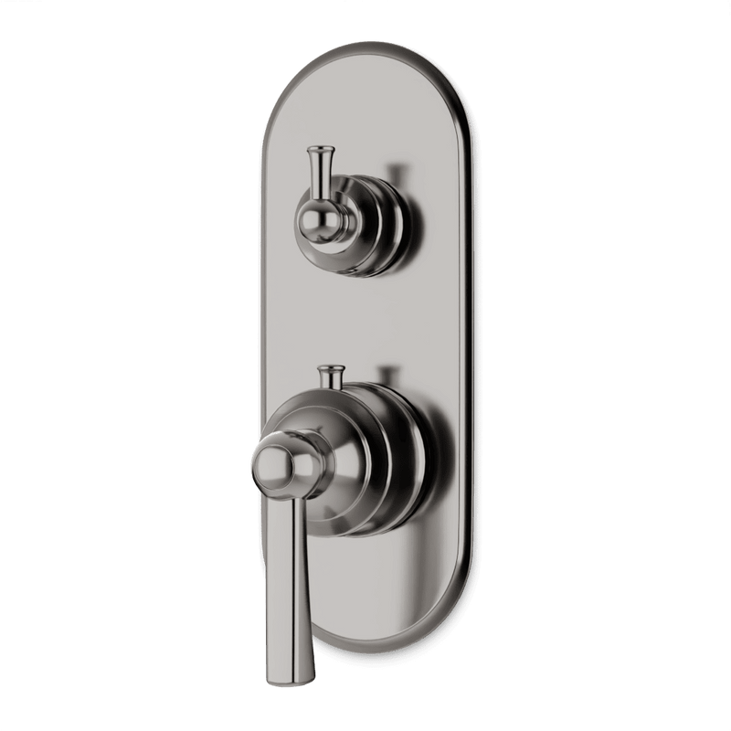 Classic Thermostat with 3-Way Diverter & Off Position Trim Kit - Brushed Nickel image 1