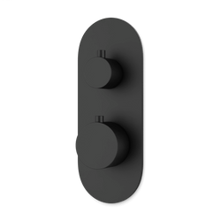 Opera Thermostat with 3-Way Diverter & Off Position Linear Trim Kit - Matte Black thumbnail 1