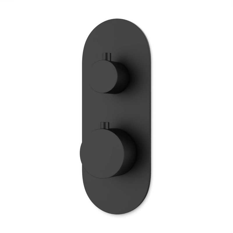 Opera Thermostat with 3-Way Diverter & Off Position Linear Trim Kit - Matte Black image 1