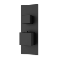 Edge Thermostat with 3-Way Diverter & Off Position Linear Trim Kit - Matte Black thumbnail 1