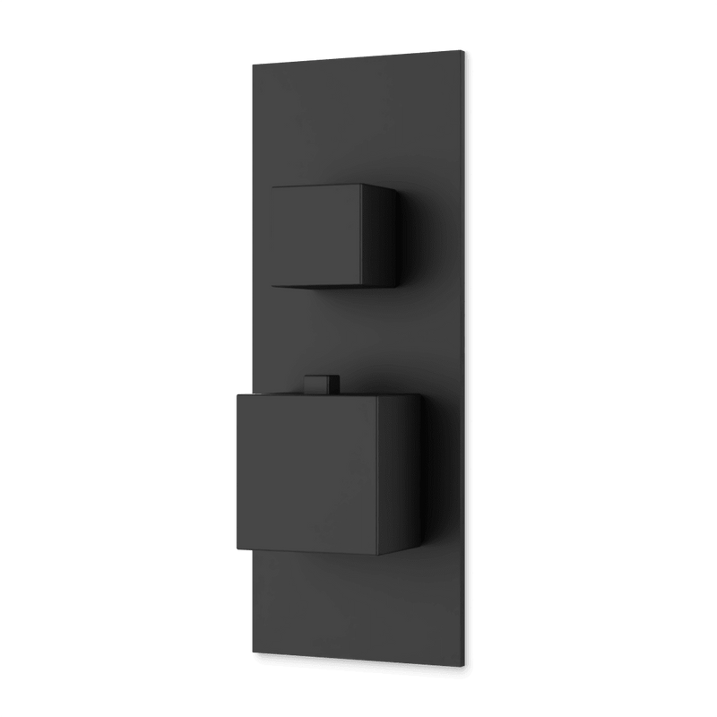 Edge Thermostat with 3-Way Diverter & Off Position Linear Trim Kit - Matte Black image 1