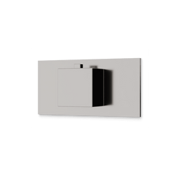 F904A-6TK - Square Thermostat Trim Kit with Letterbox Plate Artos US Brushed Nickel 