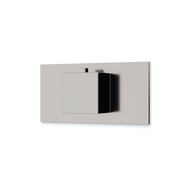 F904A-6TK - Square Thermostat Trim Kit with Letterbox Plate Artos US Brushed Nickel 