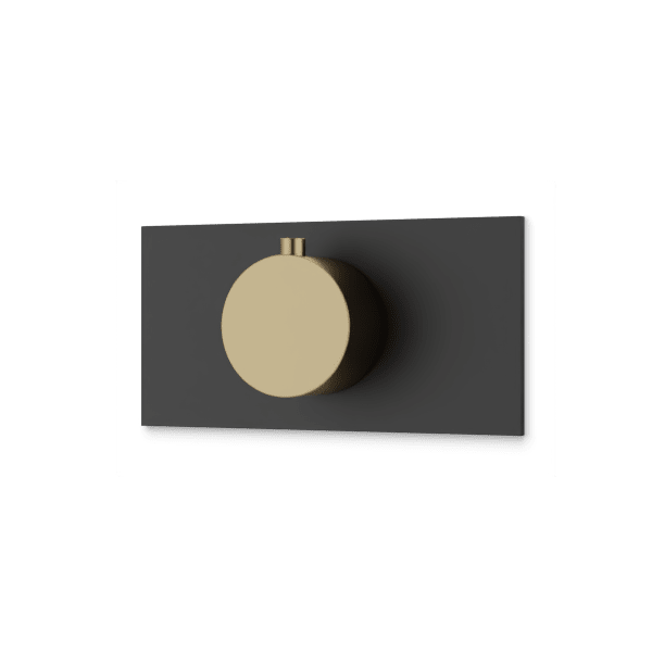 Otella Thermostat Linear Trim Kit - Satin Brass/Matte Black image 1