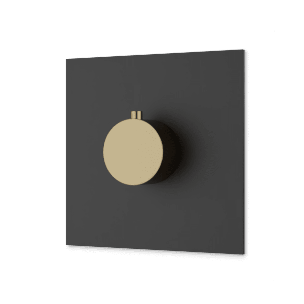 Otella Thermostat Trim Kit - Satin Brass/Matte Black image 1